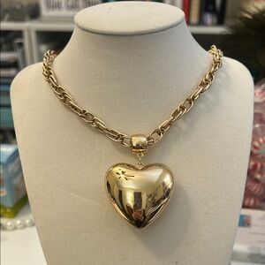 Gold Heart Minnie Pendant Necklace